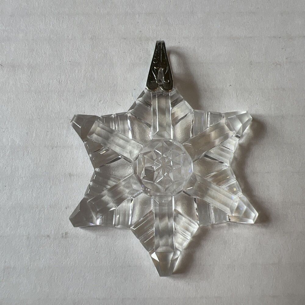 VTG Van Cott/Gorham Crystal Snowflake Pendant Necklace Charm Holiday Ornament